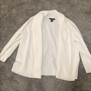 white cardigan